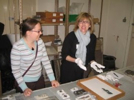 Lauren with Katherine Bearcock, Curator at the museum in York. (Photo: Ron Davis)